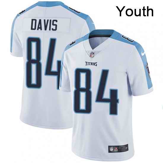 Youth Nike Tennessee Titans 84 Corey Davis Elite White NFL Jersey